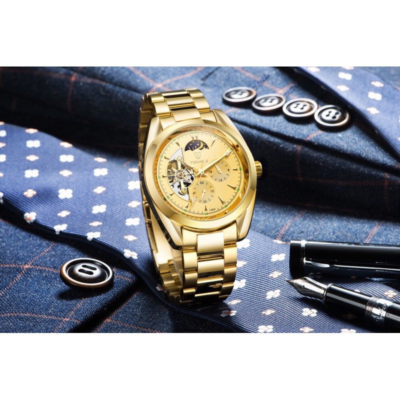 Đồng hồ nam tevise chính hãng automatic 795A dây thép nguyên khối (tặng kèm hộp , phụ kiện thâu dây) | BigBuy360 - bigbuy360.vn