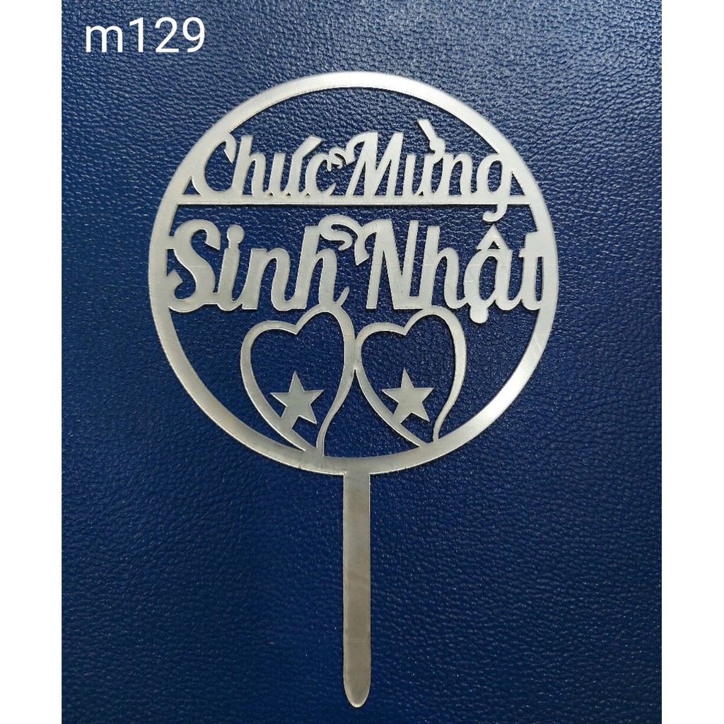 mika chúc mừng sinh nhật (tròn bạc)set 10 cái