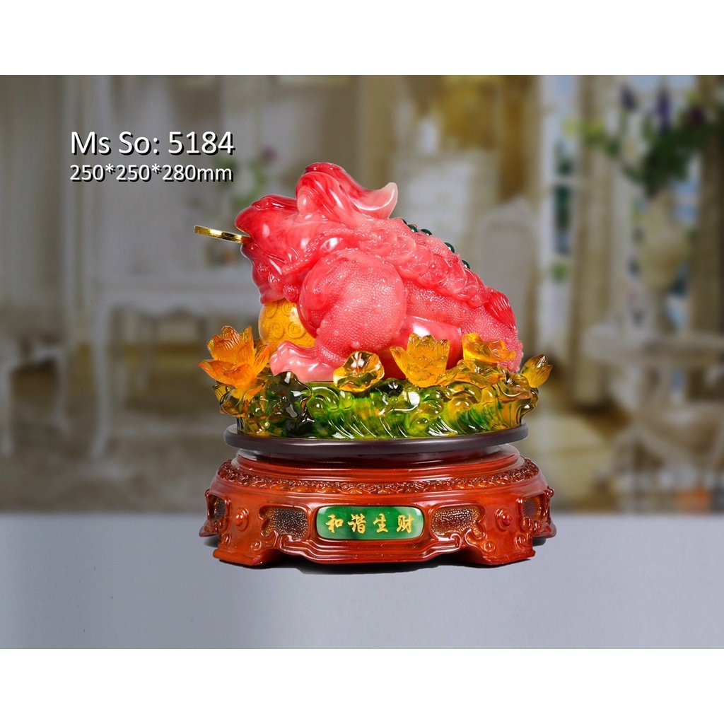 Cóc Thiềm Thừ 25cm - Cóc Ngậm Tiền Phong Thuỷ - Tài Lộc Chiêu Tài