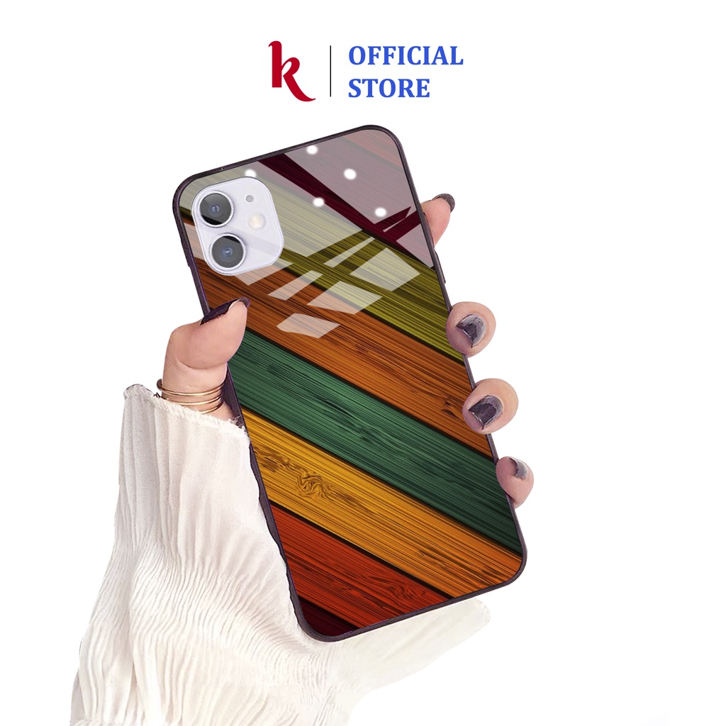 Ốp lưng iphone kính vân gỗ hiện đai case 14plus 14 pro max 13 12 promax 11 mini 6 6s 7 8 plus x xr xs Se