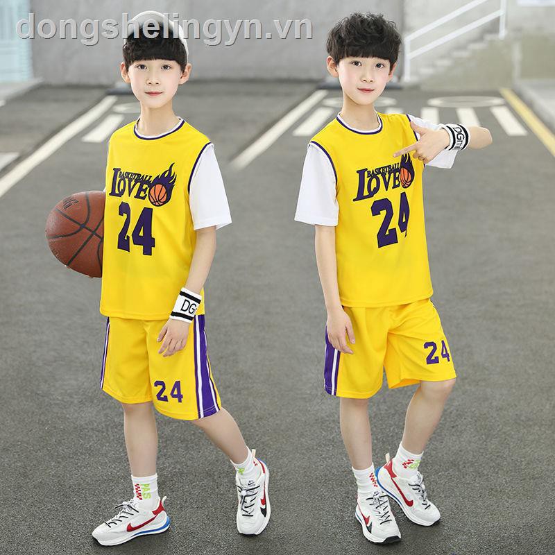 Children s short-sleeved basketball uniform Kobe jersey No. 24 James 23 class team suit men  quần thun bé trai