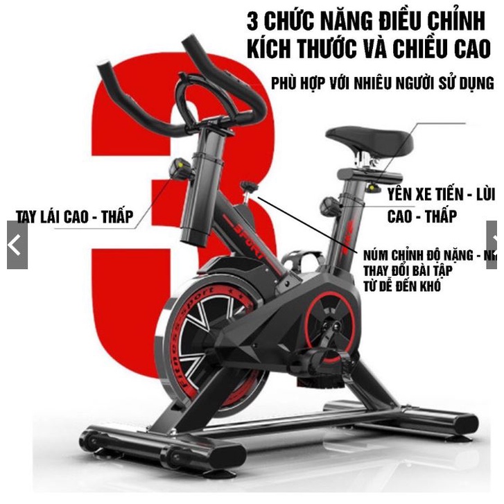 xe đạp tập thể dục tại nhà Q117 Tải trọng chịu lực: 150kg. Kích thước đóng gói: 86 x 20 x 73 (cm)