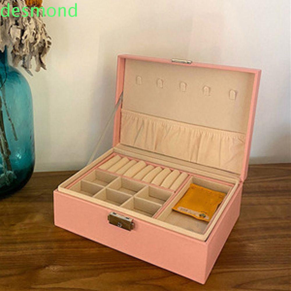 Hộp Đựng Trang Sức / Đồng Hồ / Đồ Trang Điểm Cỡ Lớn Nhiều Màu Có Khóa Tiện Dụng Cho Nữ