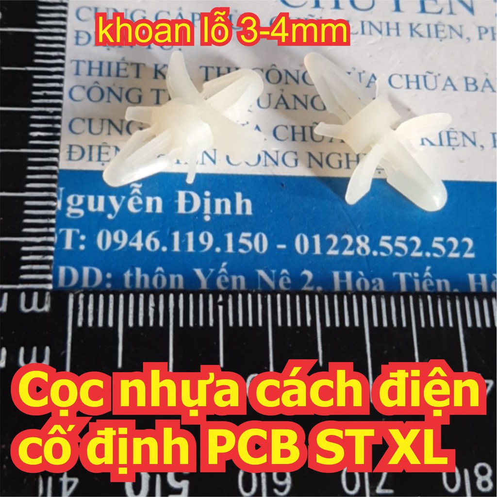Cọc nhựa cách điện cố định PCB ST (XL) cao 5mm 10mm 28mm kde0432