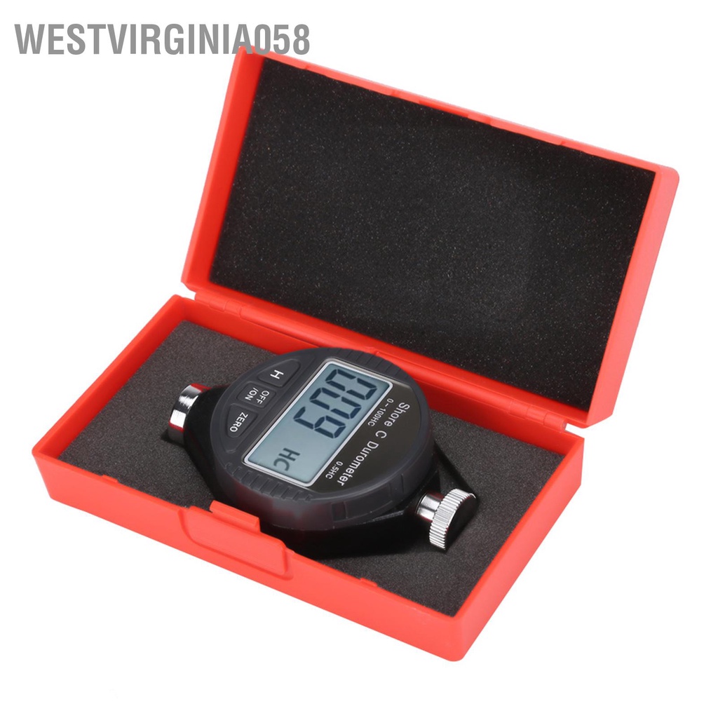 Westvirginia058 Kỹ thuật số 100HD C Durometer Máy đo độ cứng cao su Shore màn hình LCD