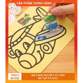 Tranh cát cho bé tập tô màu