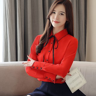 áo sơ mi thắt nơ