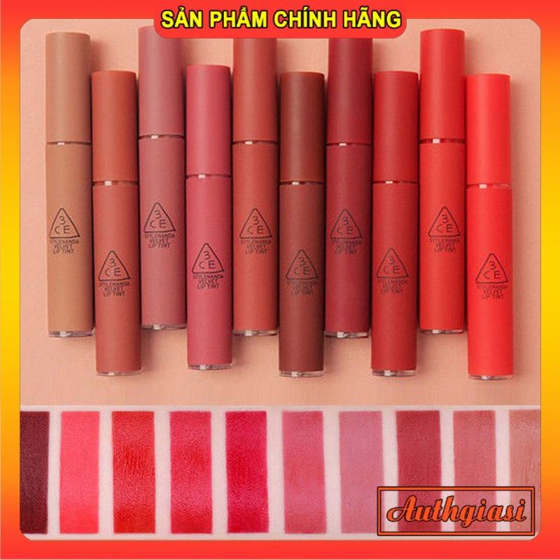 Son kem lì 3CE Stylenanda Velvet Lip Tint nhiều màu Siêu Hot