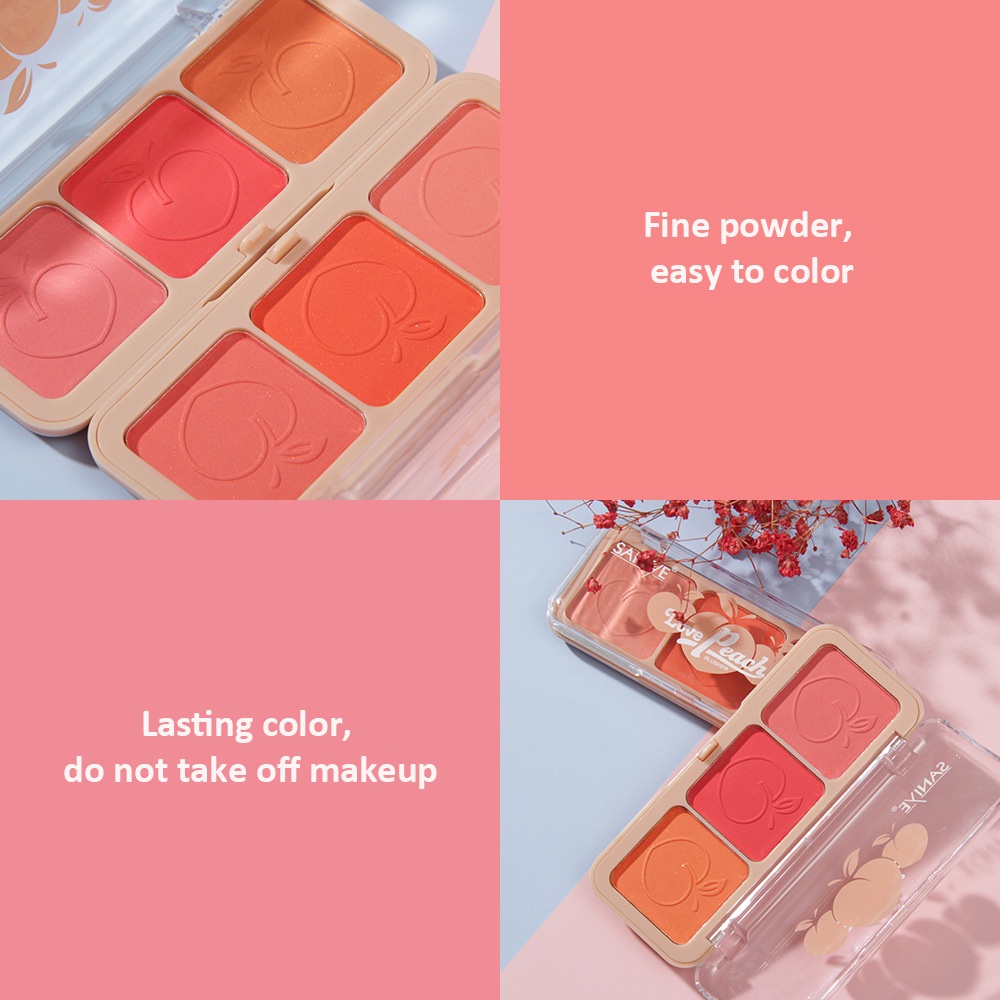 [Hàng mới về] Phấn má hồng SANIYE thiết kế 3 trong 1 lâu trôi hợp thời trang