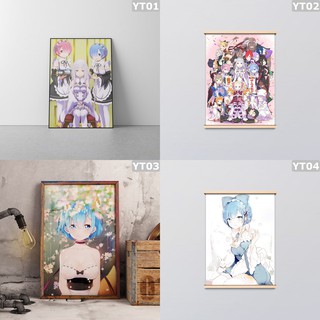 Poster anime re: zero rem emilia jumbo a1 a2 a3 + siêu lớn