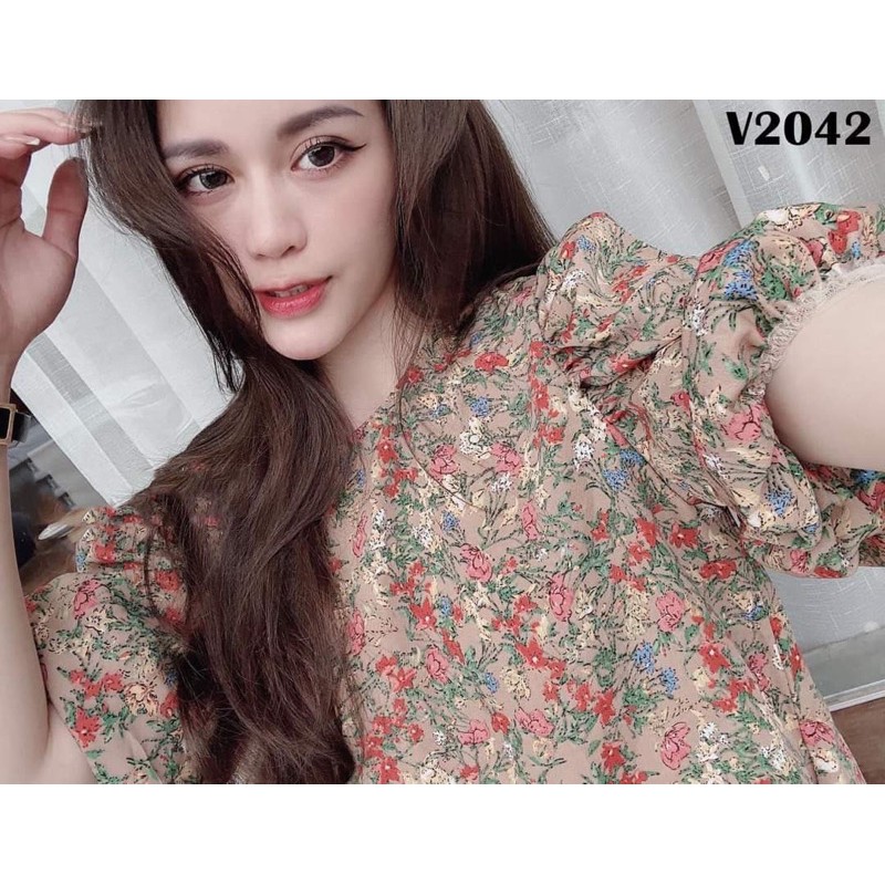 BÁN SỈ VÁY HOA SUÔNG TAY BÔNGT 2 LỚP CHO NỮ | BigBuy360 - bigbuy360.vn