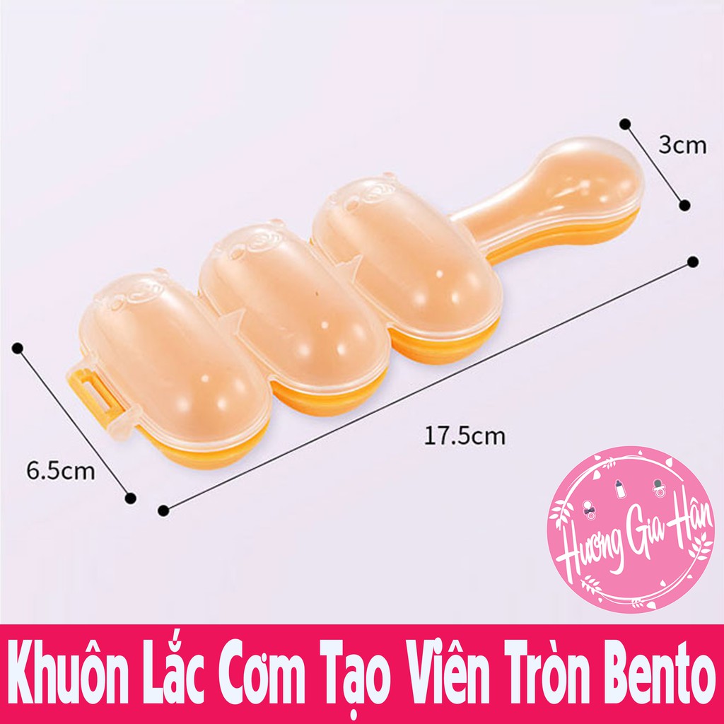 Khuôn Lắc Cơm Tạo Viên Tròn Bento - Tặng Kèm Thìa Xới Cơm