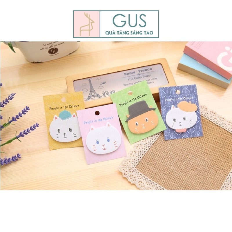 Giấy note ghi chú mèo Catown dễ thương nguồn sỉ đồ dùng học tập