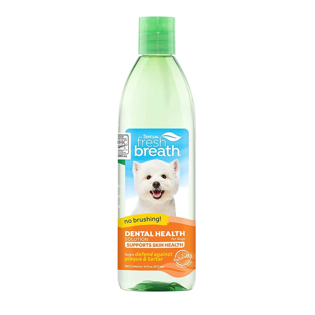 473ml - Nước vệ sinh răng miệng Tropiclean  FREESHIP  Fresh Breath Oral Care Water Additive 473ml | đủ vị cho chó mèo
