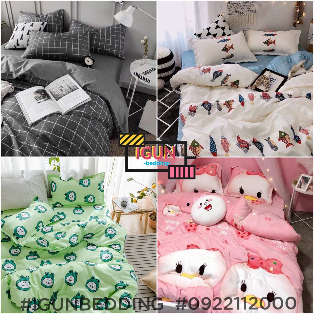 (200 mẫu) Set Chăn Ga Gối Poly Cotton (có thể làm Chăn TRẦN BÔNG) 4 món nhập khẩu