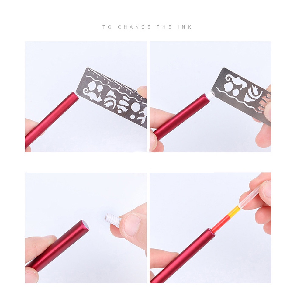 Bút mực gel màu đen vỏ kim loại nhiều màu sáng tạo