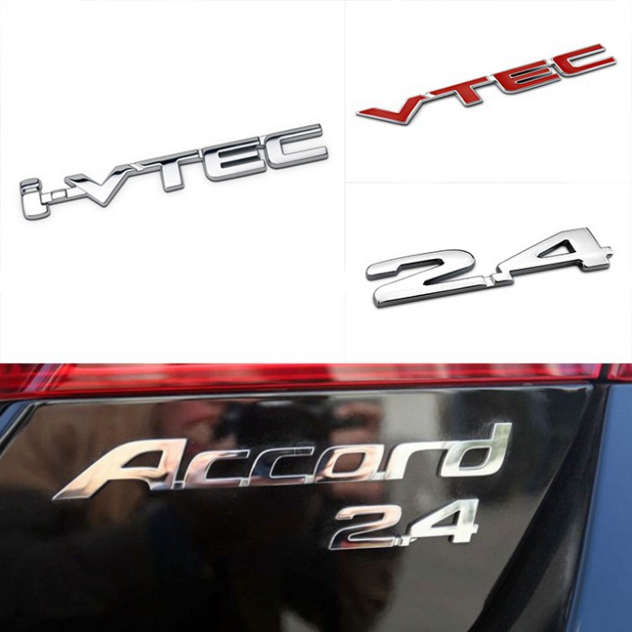 Sản Phẩm Decal tem chữ inox VTEC, IVTEC và 2.4 dán xe ô tô ..