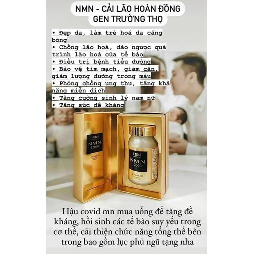 Viên uống hỗ trợ sức khỏe và sắc đẹp NMN 12000mg