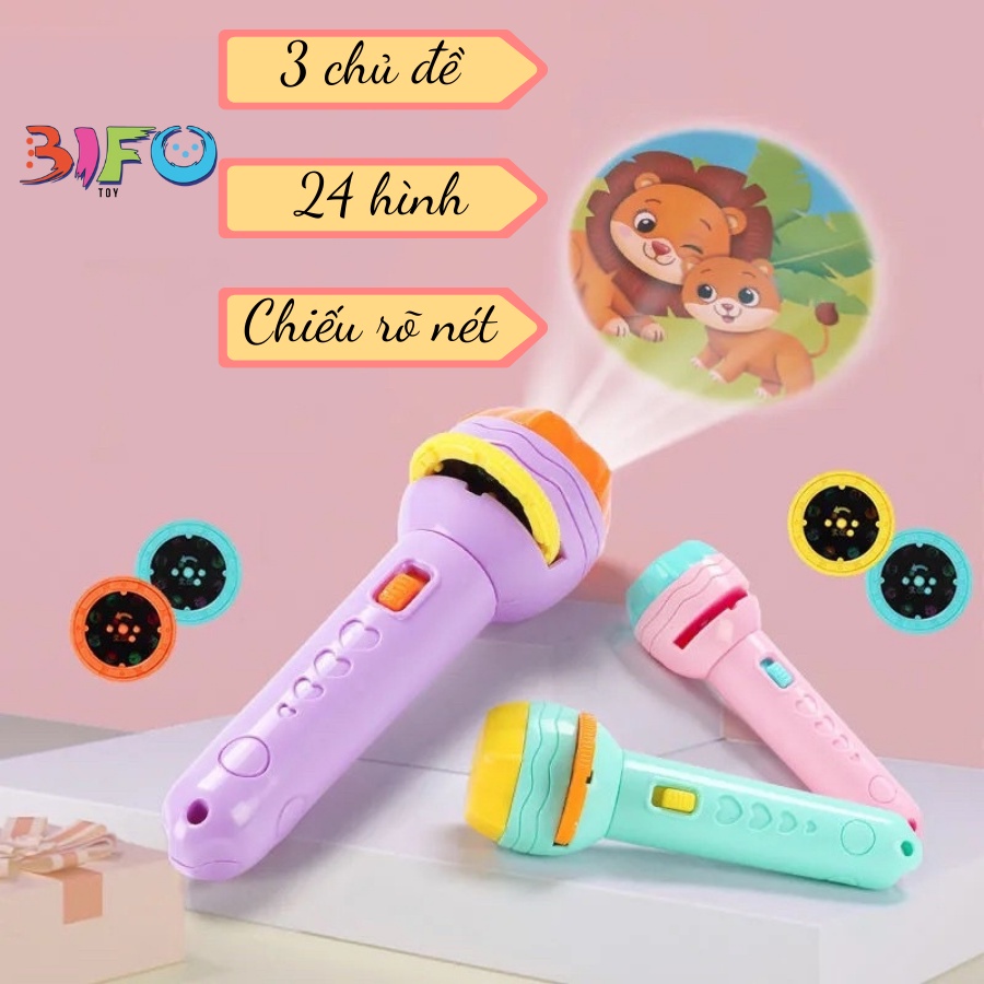 Combo đèn pin chiếu hình 3D 24 hình đã sẵn pin đồ chơi cho bé đèn chiếu nhiều hình dạng ngộ nghĩnh sắc nét