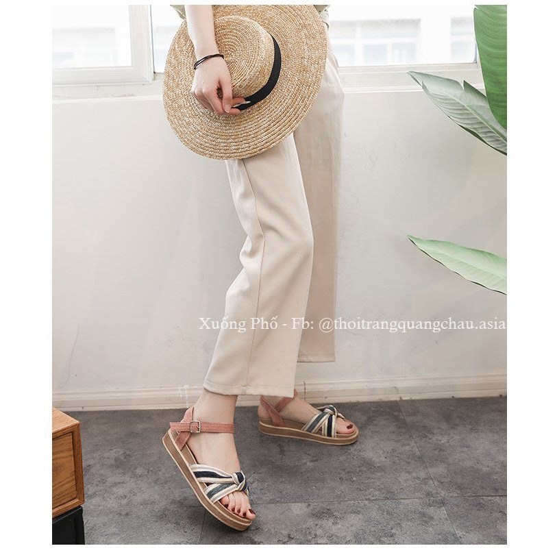 [Quảng Châu] Giày Sandal Nữ Đi Du Lịch, Đi Chơi v.v Màu Pastel Style Korea Mã AOIU1258