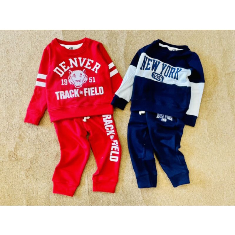 Bộ nỉ da cá HM bé trai VNXK