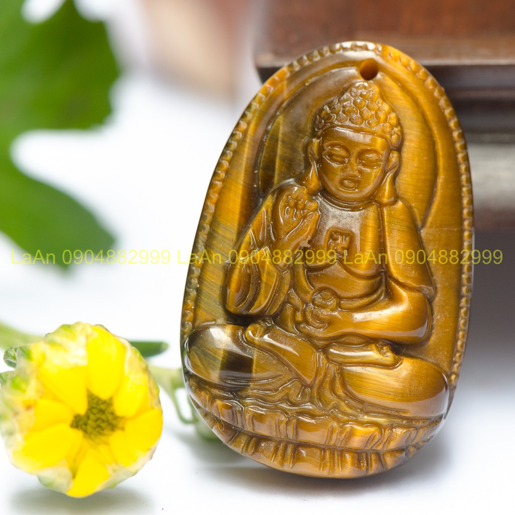 [Nhỏ] Mặt dây chuyền Phật Bản Mệnh Phật A Di Đà tuổi Tuất, Hợi  3.5cm x 2.2cm  tặng dây đeo đẹp