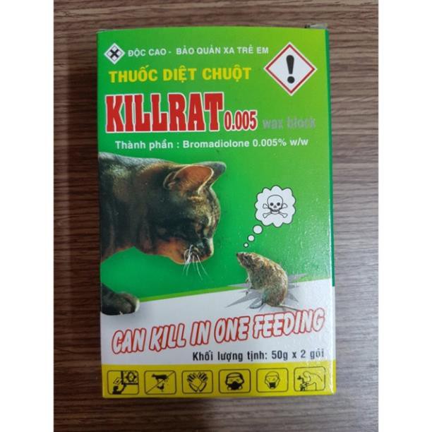 Diệt chuột thông minh - cốm diệt chuột kill rat  2 gói/hộp