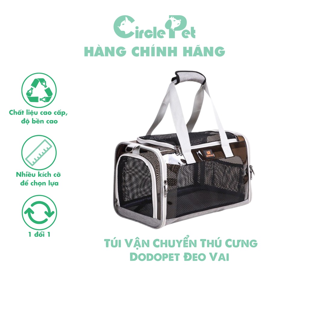 Túi Vận Chuyển Thú Cưng Dodopet Đeo Vai Dạng Vải Lưới Thoáng Khí Màu Sắc Trẻ Trung - Circle Pet