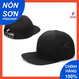 Nón Sơn Snapback đen trơn mỏ ngang bằng phong cách hip hop / Nón Snapback Nón Sơn chính hãng