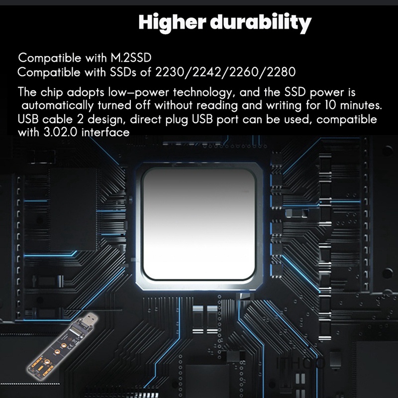 USB3.2 GEN2 10Gbps To NVME Protocol M.2 Hard Disk Box To a Port Realtek RTL9210 Card Opening