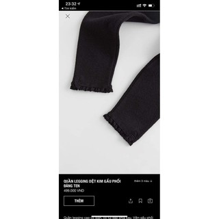 quần leging len zara phối ren