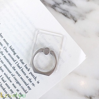 【LOVELYU】Transparent crystal ring  metal ring mobile phone bracket Acrylic ring bracket high quality【Good Quality】