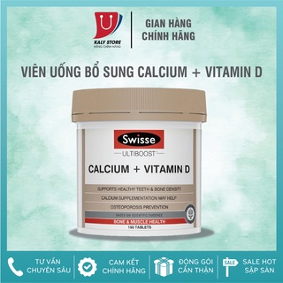 Viên uống bổ sung Canxi Swisse Ultiboost Calcium + Vitamin D – 150 viên