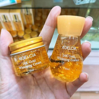 SET SERUM VÀ KEM KOELCIA 24K GOLD WHITENING HÀN QUỐC MINI