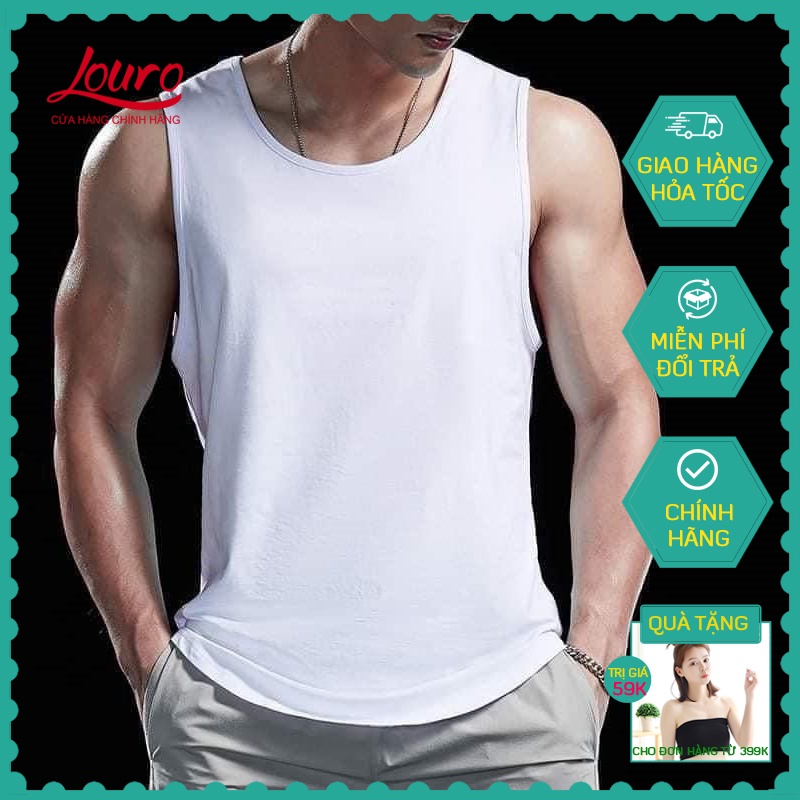 Áo ba lỗ nam tập gym basic, kiểu áo tanktop nam sát nách cực đẹp, chất liệu thun lạnh cotton co giãn 4 chiều - AT200