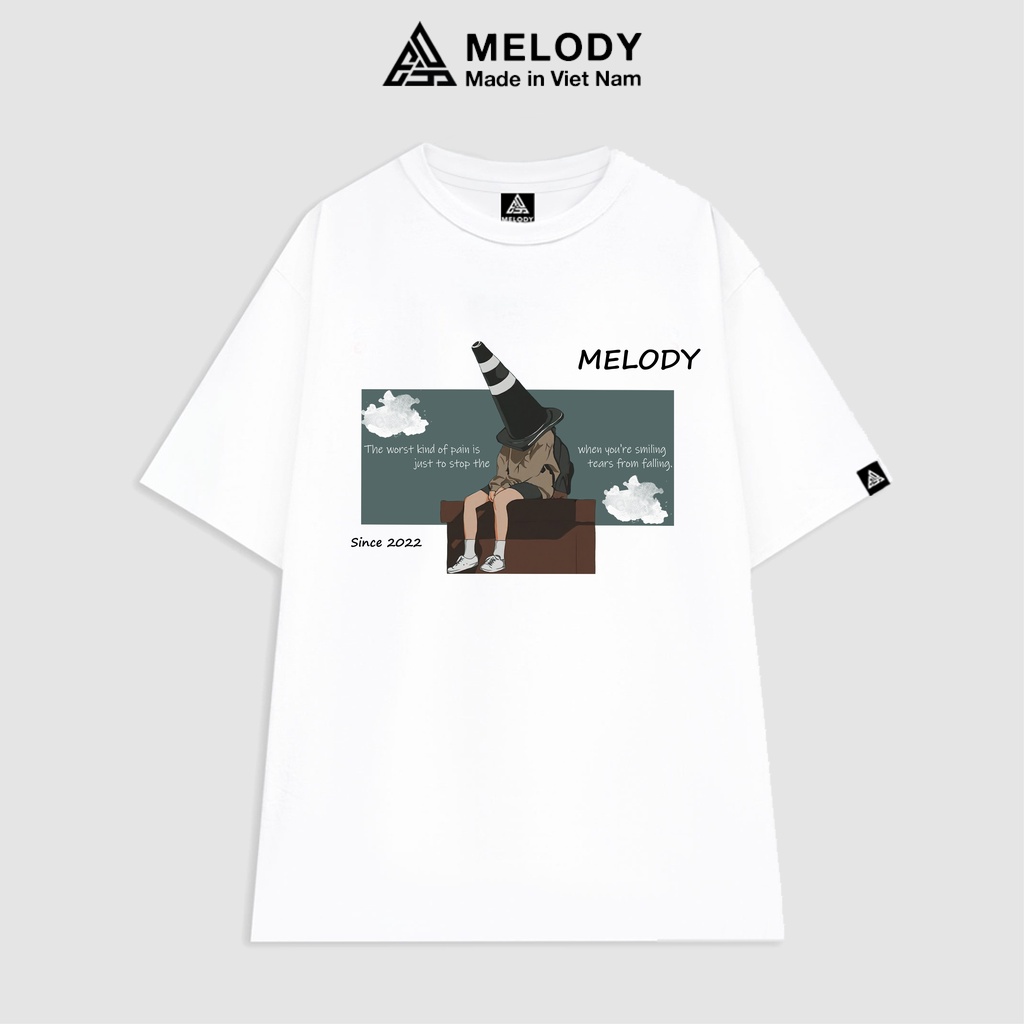 Áo Thun Unisex Nam Nữ Tay Lỡ Form Rộng Oversize Local Brand Melody, Áo Phông Cotton 100% Lonely Tee
