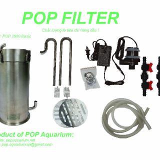 Lọc thùng inox POP-2500 cho bể cá cảnh