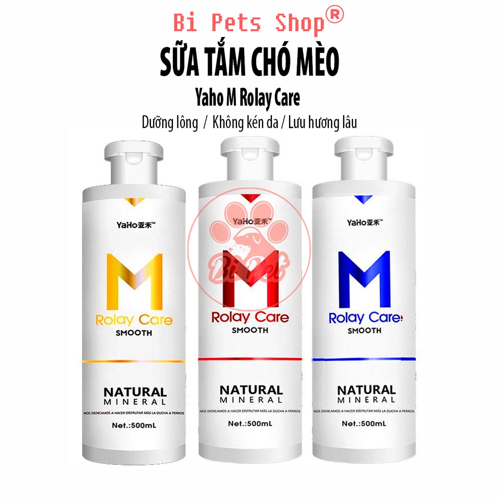 Sữa Tắm Cao Cấp Yaho M Rolay Care Cho Chó Mèo 500ml