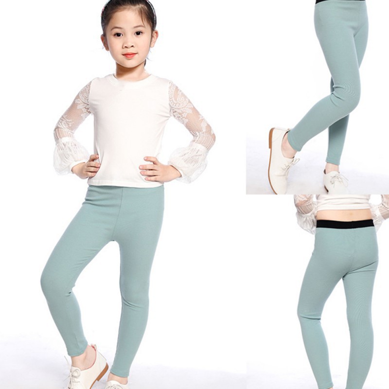 Quần Legging Phối Màu Đáng Yêu Cho Bé Gái