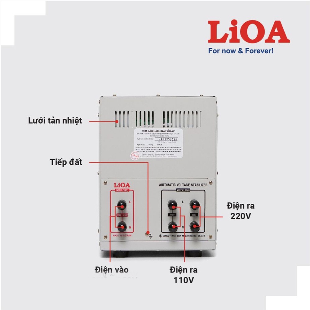 [FREESHIP] Ổn áp LiOA 3KVA SH-3000II dải 130V - LiOA Nhật Linh 3KW 3000VA 3000W 3 ký