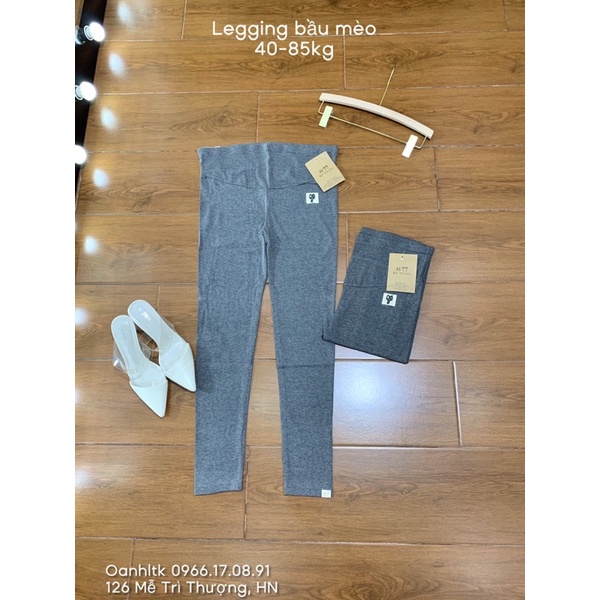 Quần Bầu dài - Quần legging bầu mèo có đáp ( 40-90kg)