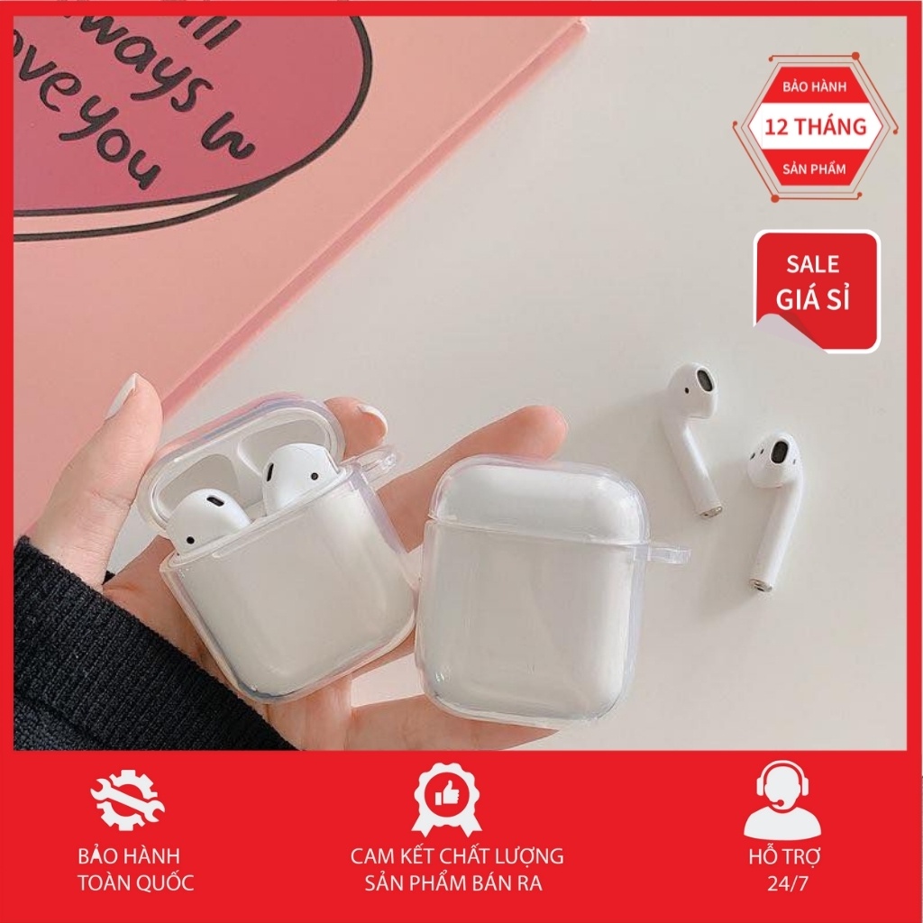 Vỏ trong suốt bảo vệ bao đựng tai nghe case airpod 1 2 3 Pro -Vỏ Tai nghe không dây i11 i12 i18 i100 TDStore