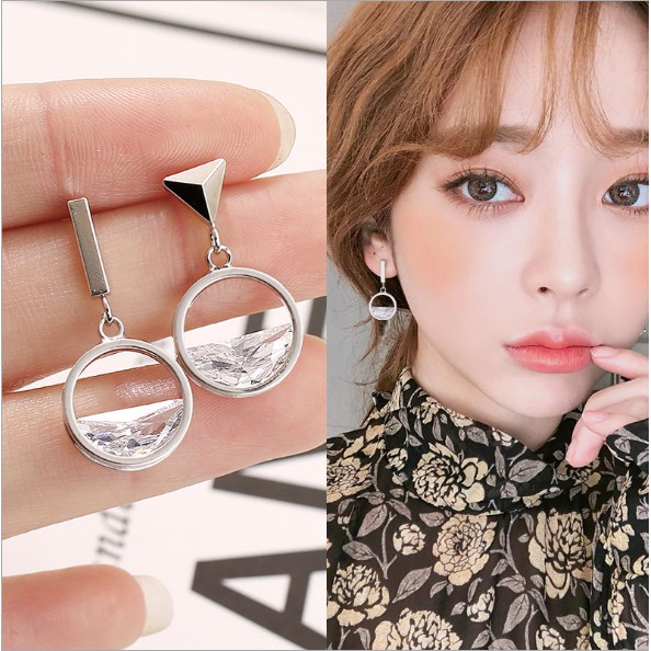 Bông tai Bạc 925 Phong Cách Hàn Quốc - HOA TAI GIỌT NƯỚC KIỂU ĐỘC ĐÁO( Cao Cấp )- ẢNH CHỤP THẬT