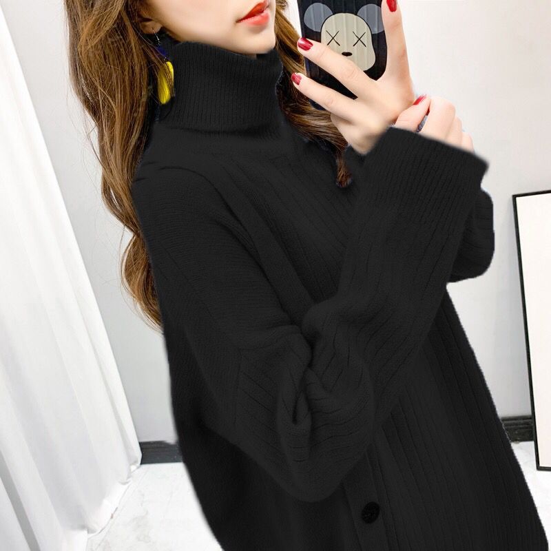 Áo Sweater Cổ Lọ Dáng Rộng Thời Trang Thu Đông Cho Nữ | BigBuy360 - bigbuy360.vn