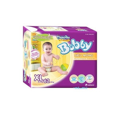 Tã dán Bobby Fresh siêu mỏng XL62 TA127