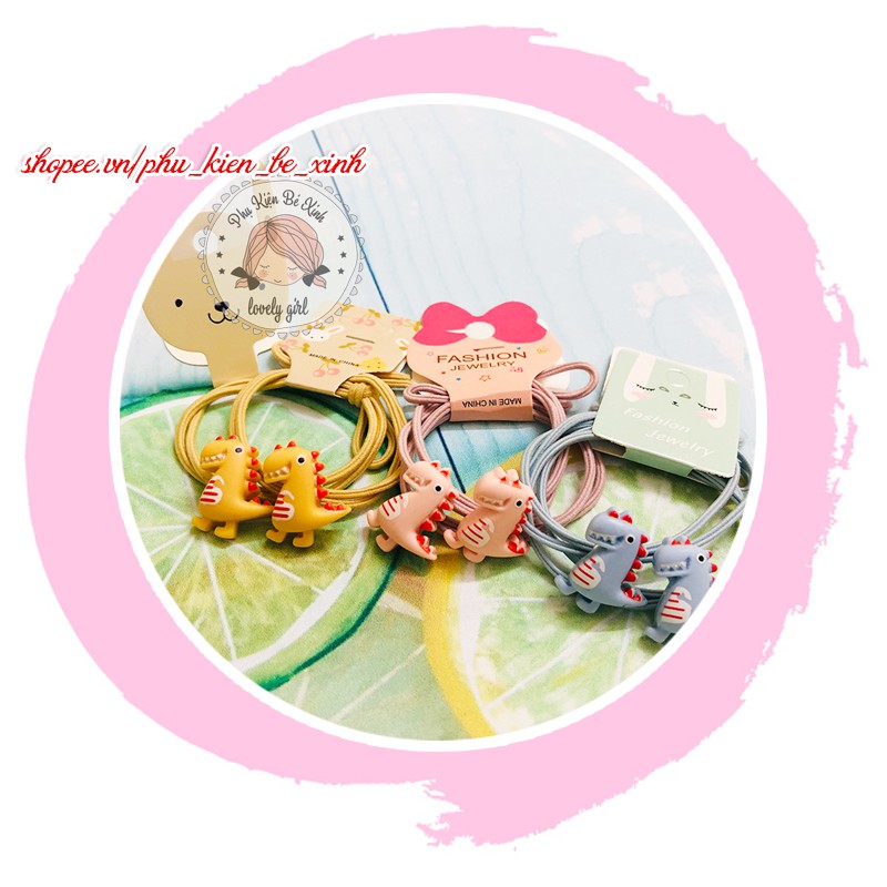 Chun Buộc Tóc 💖FREESHIP💖 Giảm 2K khi nhập [PHUKIENX2] Dây Buộc Tóc Hình Khủng Long