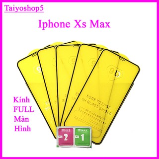Kính cường lực Iphone XS Max , Kính cường lực full màn hình, Ảnh thực shop tự chụp, tặng kèm bộ giấy lau kính taiyoshop5