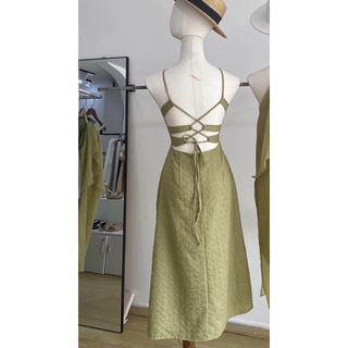 đầm côt eo hở lưng Tlin Dress