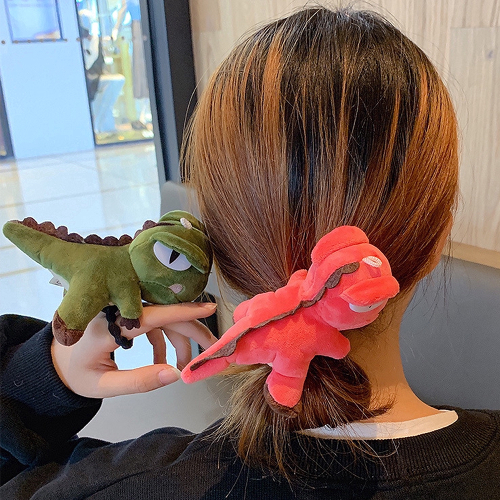 Dây Buộc Tóc Hình Khủng Long Nhồi Bông Đáng Yêu