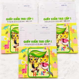 Giấy kiểm tra KLong cấp 1, cấp 2
